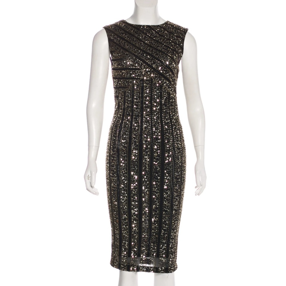 Alice + Olivia Embellished Midi Dress